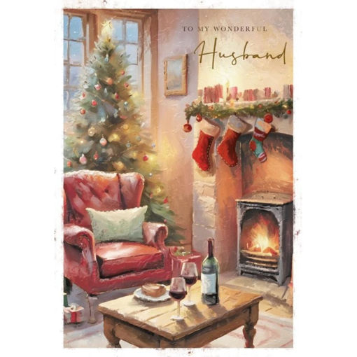 Picture of TO MY WONDERFUL HUSBAND CHRISTMAS CARD
